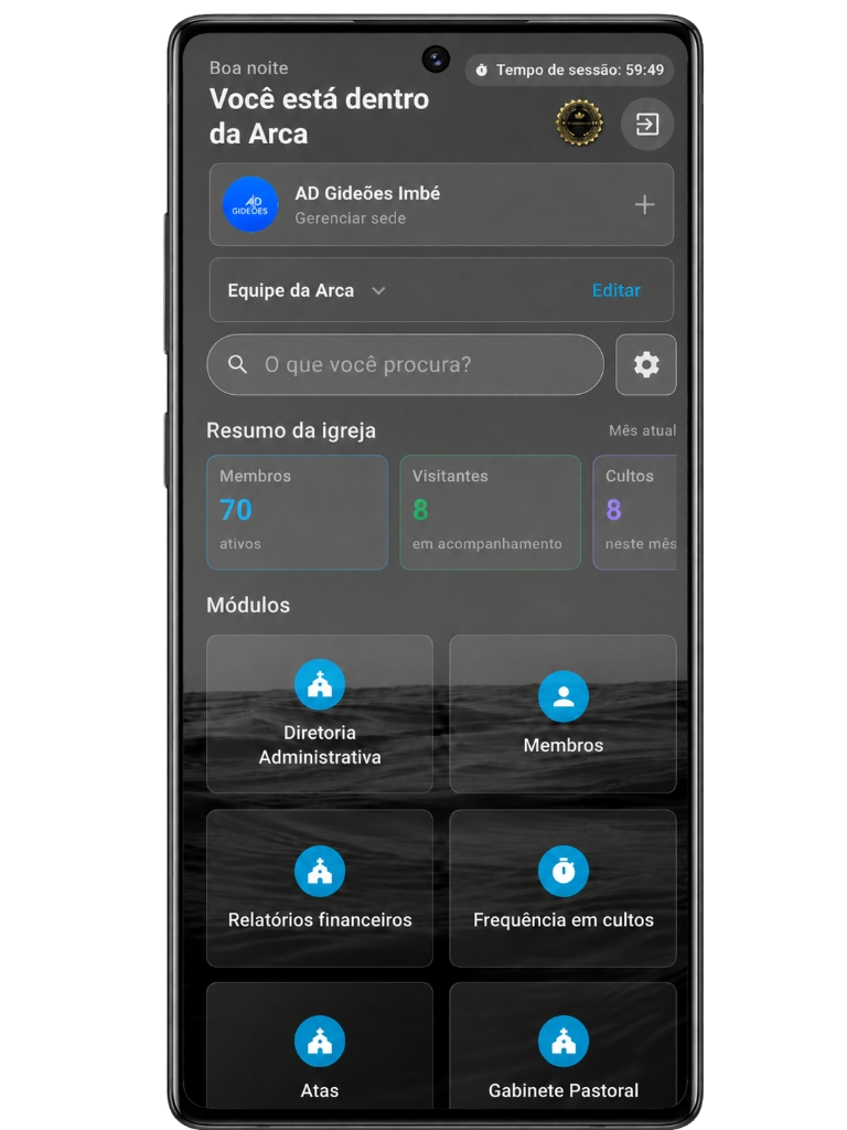 Portal Arca no smartphone